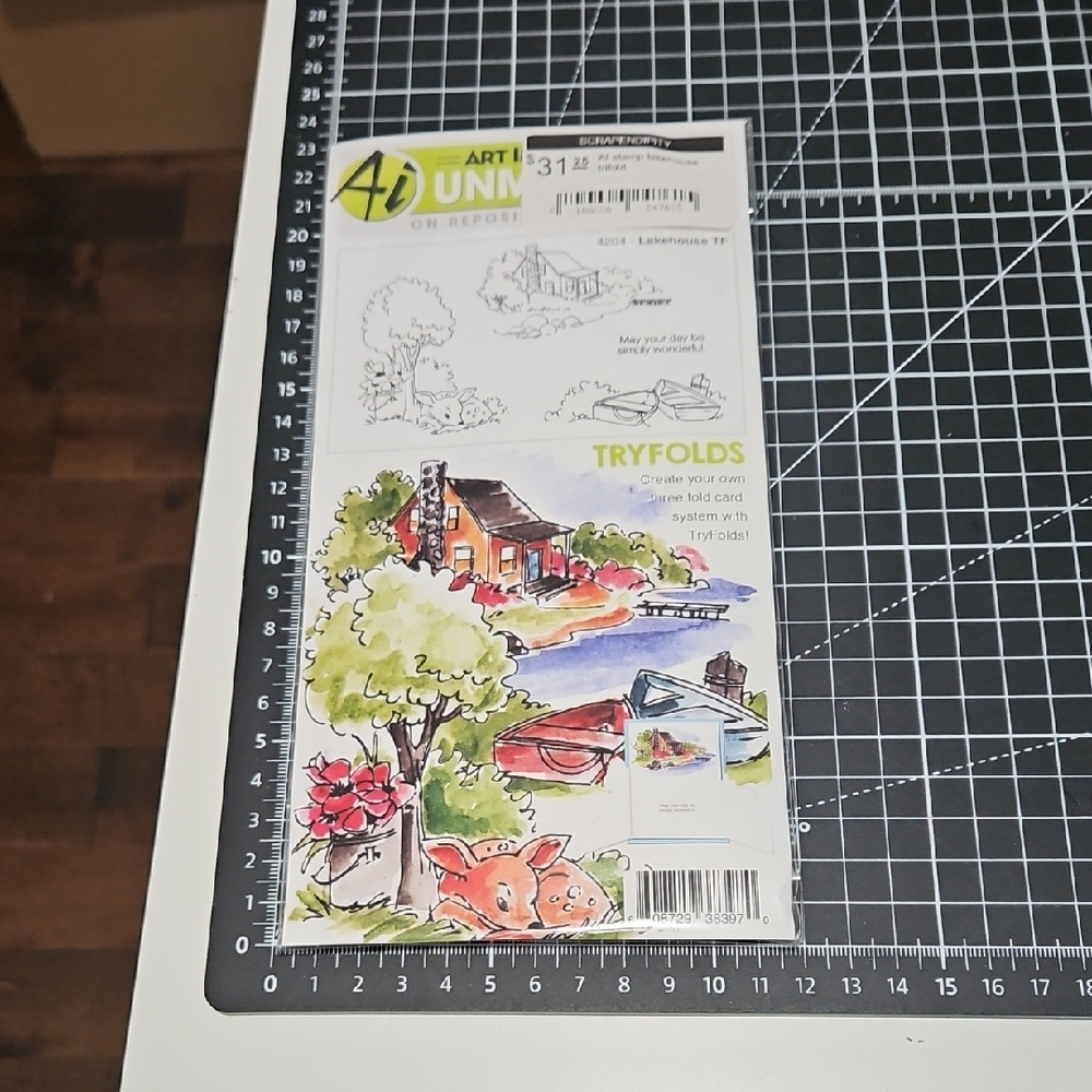 LAKEHOUSE Art Impressions TryFolds Stamp Set
